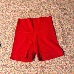 Aritzia Red Bike Shorts